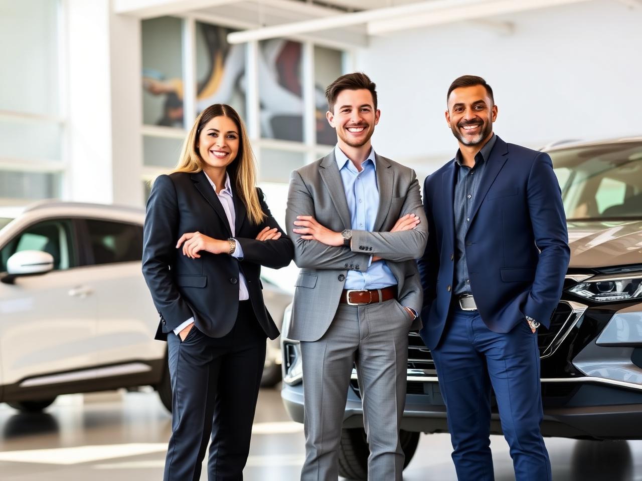 Friendly dealership sales team